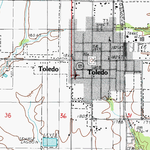 Topographic Map of Calvary Tabernacle, IL