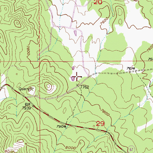 Topographic Map of Orion Ranch, CO