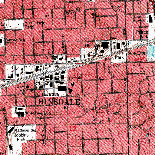 Topographic Map of Redeemer Lutheran Church, IL