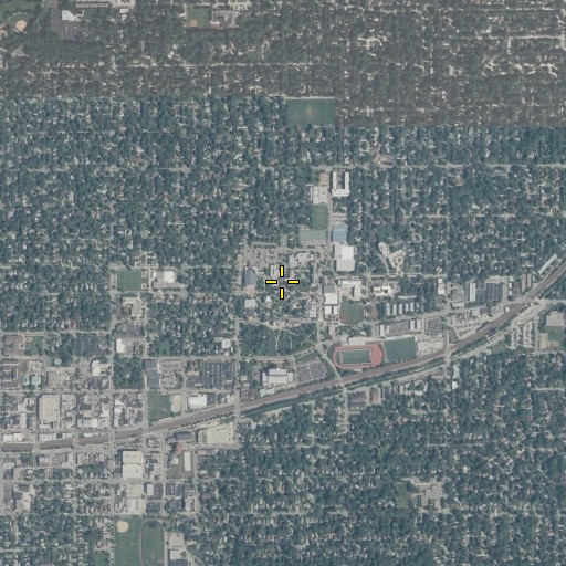 Aerial/Satellite Image of Schell Hall, IL