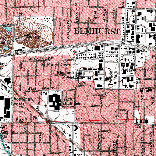 Topographic Map of Stanger Hall, IL