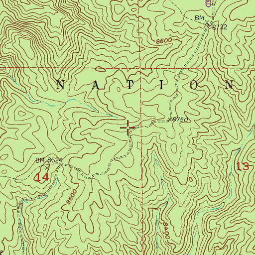 Topographic Map of Long Hollow Trail, CO