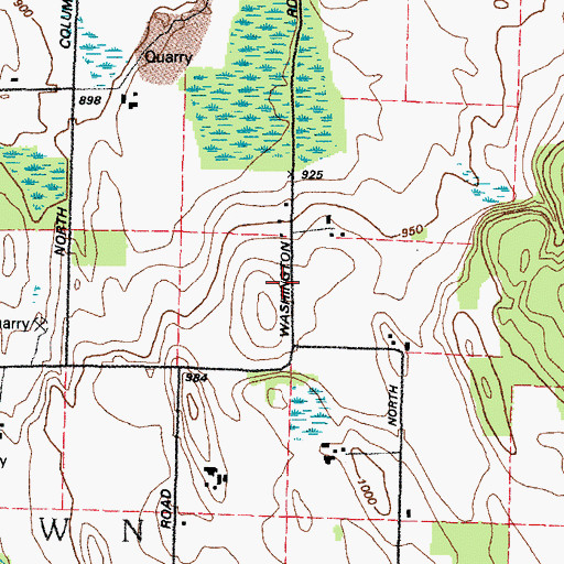 Topographic Map of Darling School (historical), WI