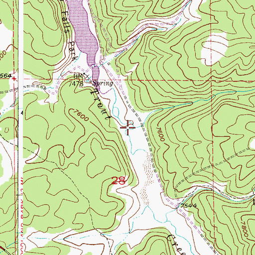 Topographic Map of Fern Creek, CO