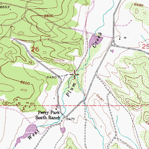 Topographic Map of Gove Creek, CO