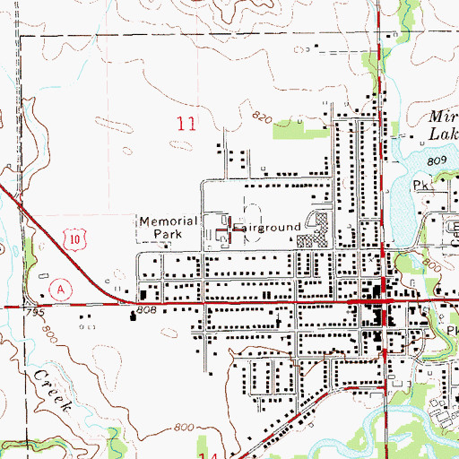 Topographic Map of Buffalo County Fair Grounds, WI