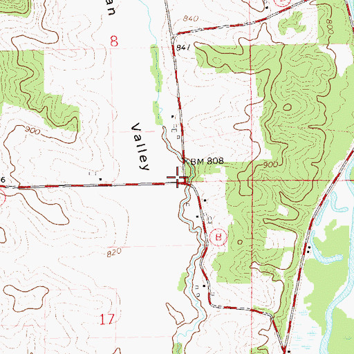 Topographic Map of Gilman Valley School (historical), WI