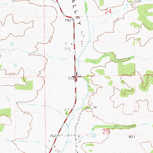 Topographic Map of McWeeney School (historical), WI