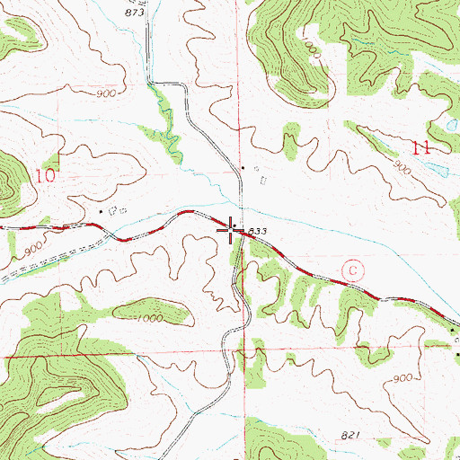 Topographic Map of Pecks School (historical), WI