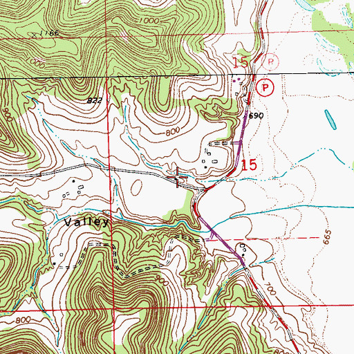 Topographic Map of Platt School (historical), WI