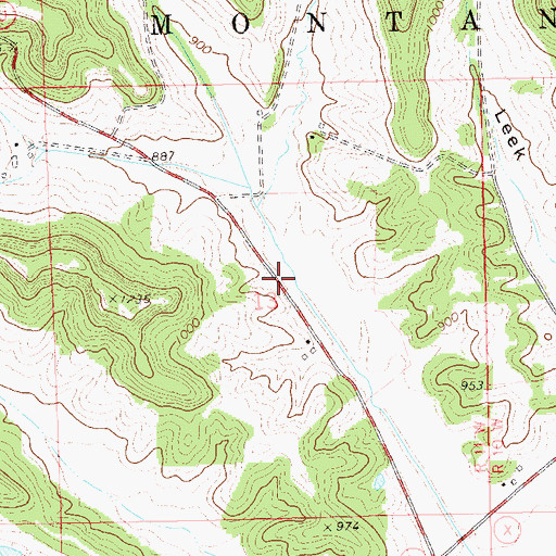 Topographic Map of Sharp Corner School (historical), WI