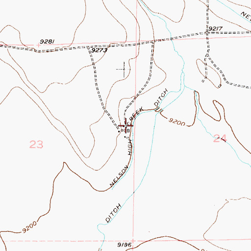 Topographic Map of Nelson High Creek Ditch, CO