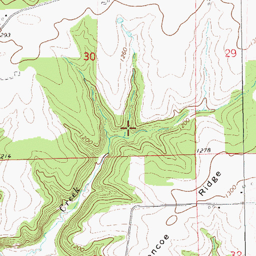 Topographic Map of Upper Eagle Creek School (historical), WI