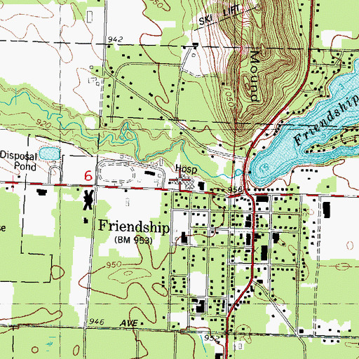Topographic Map of Moundview Memorial Hospital and Clinics, WI