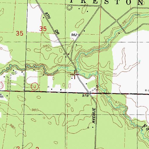 Topographic Map of Fordham School (historical), WI