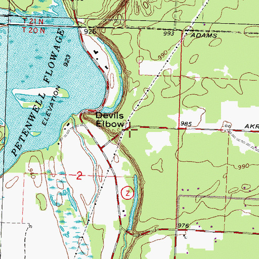 Topographic Map of New Rome (historical), WI