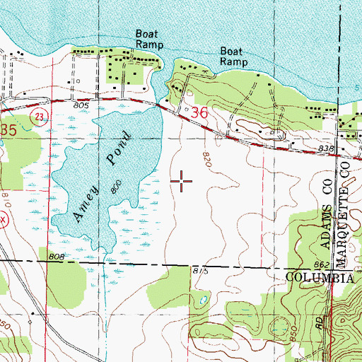 Topographic Map of Norlings Landing Field (historical), WI
