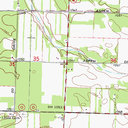 Topographic Map of Rathermel School (historical), WI