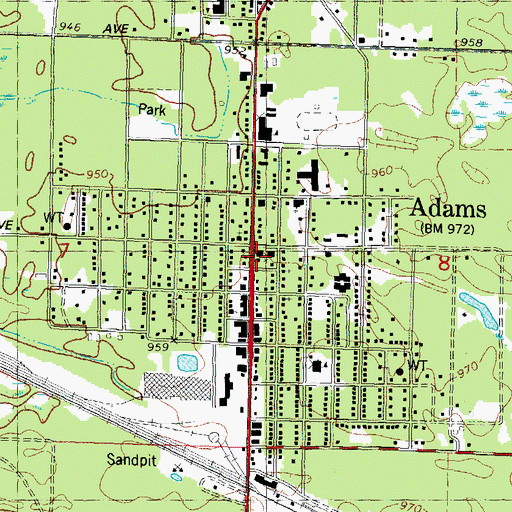 Topographic Map of Saint Joseph Catholic Church, WI