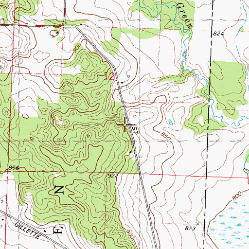 Topographic Map of Stafford School (historical), WI