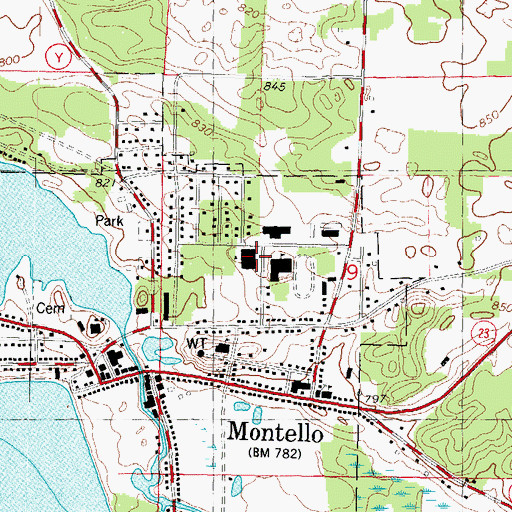 Topographic Map of Forest Lane Community School, WI