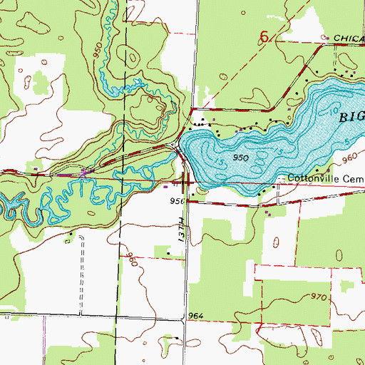 Topographic Map of Roche a Cri (historical), WI