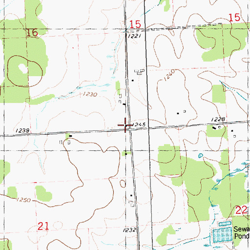 Topographic Map of Big Four School (historical), WI