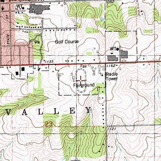 Topographic Map of Clark County Fairgrounds, WI