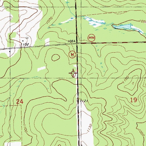 Topographic Map of East Butler School (historical), WI