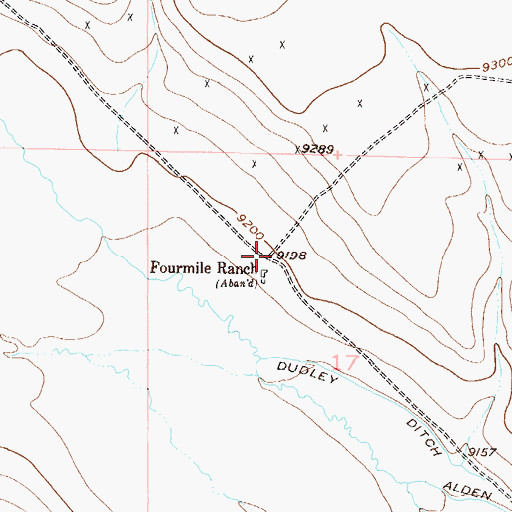Topographic Map of Fourmile Ranch, CO