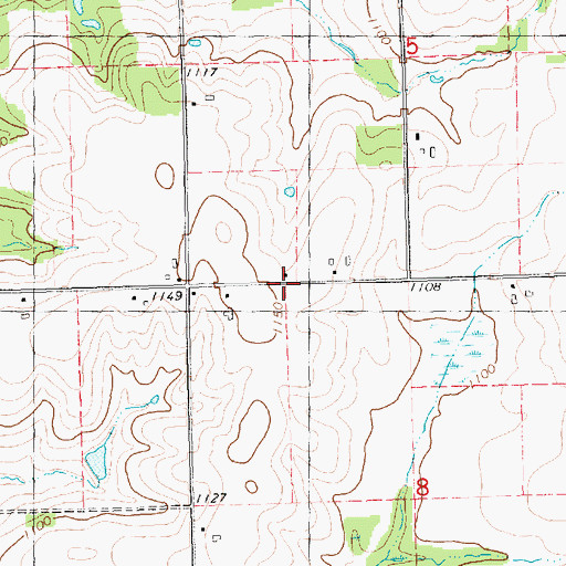Topographic Map of Garfield School (historical), WI