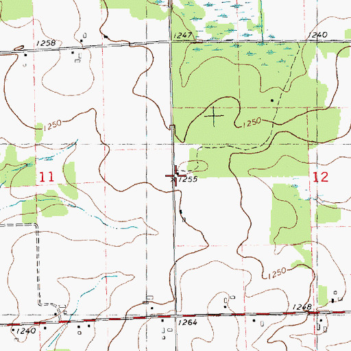 Topographic Map of Grant School (historical), WI