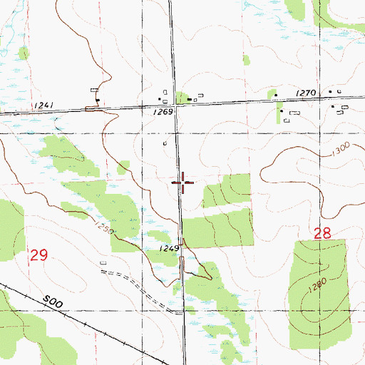 Topographic Map of Griffith School (historical), WI
