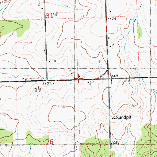 Topographic Map of Happy Hollow School (historical), WI