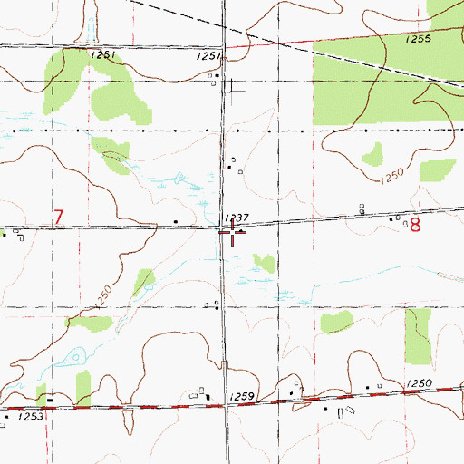 Topographic Map of Heathville School (historical), WI