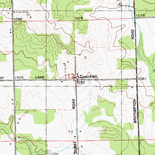 Topographic Map of Hewettville School (historical), WI