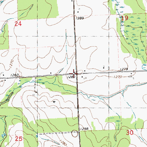 Topographic Map of Holmes School (historical), WI