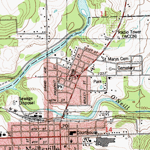 Topographic Map of Kingdom Hall of Jehovahs Witnesses, WI