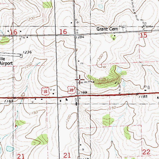 Topographic Map of Kurth School (historical), WI