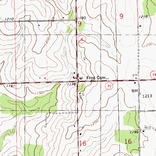 Topographic Map of Lincoln School (historical), WI