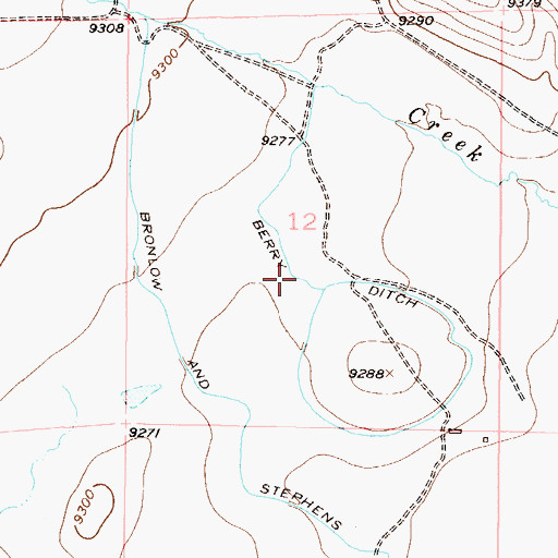 Topographic Map of Berry Ditch, CO