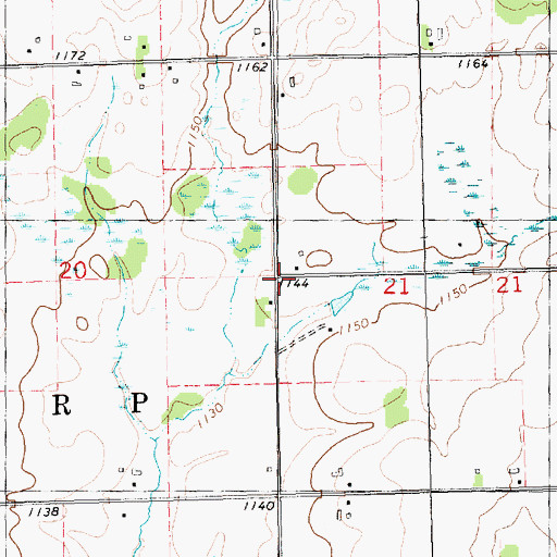 Topographic Map of Peterson School (historical), WI
