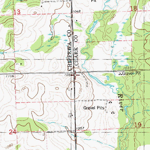 Topographic Map of Riverview School (historical), WI