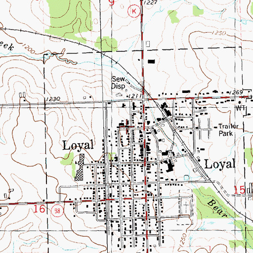 Topographic Map of Saint Anthony School, WI