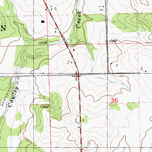 Topographic Map of Uncle Sam School (historical), WI