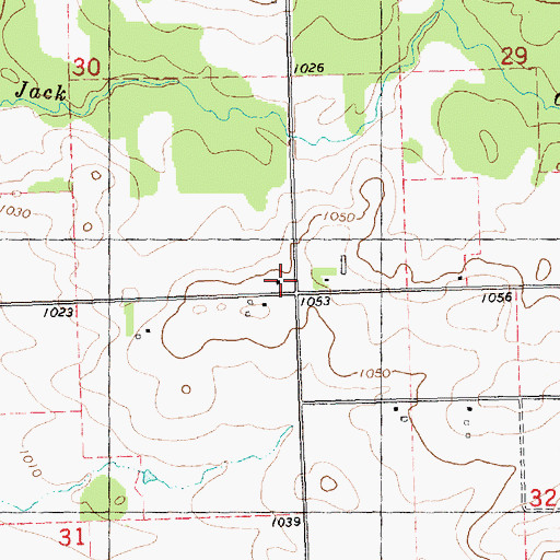 Topographic Map of Washington School (historical), WI