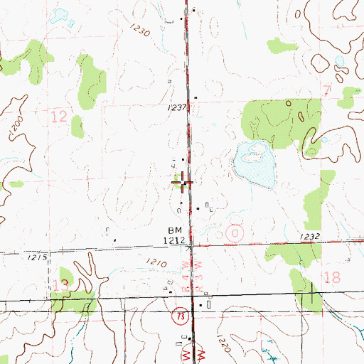 Topographic Map of Yaeger School (historical), WI
