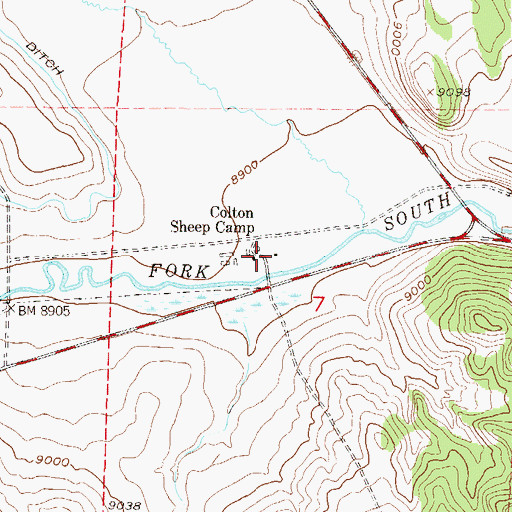 Topographic Map of Colton Sheep Camp, CO