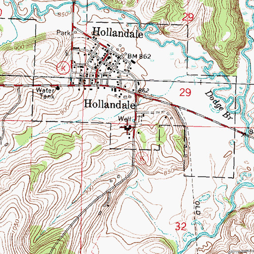 Topographic Map of Pecatonica Elementary School, WI