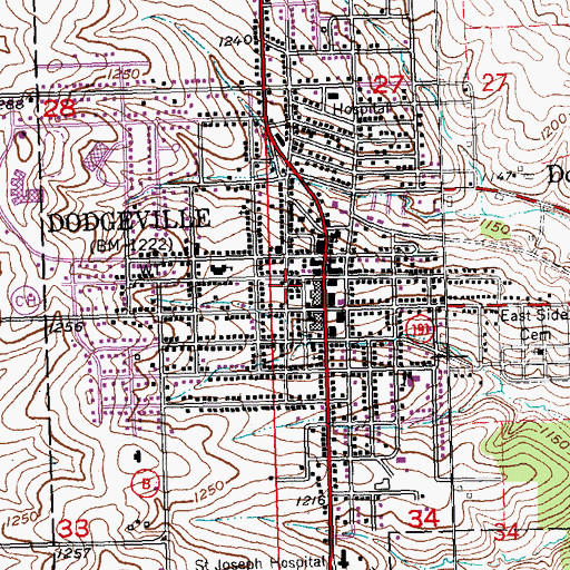 Topographic Map of Plymouth Congregational Church, WI